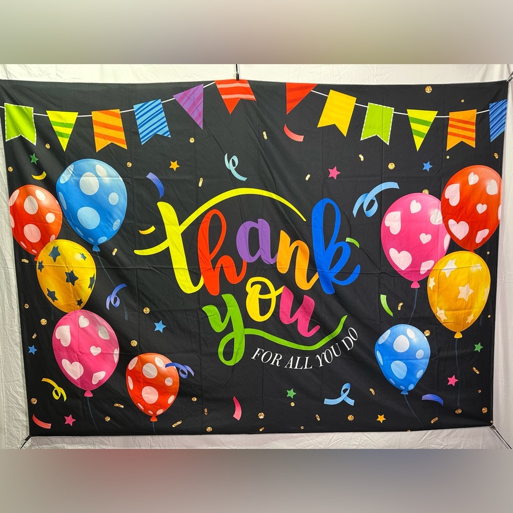 Appreciation “thank you for all you do” Backdrop Banner 7x5Ft.